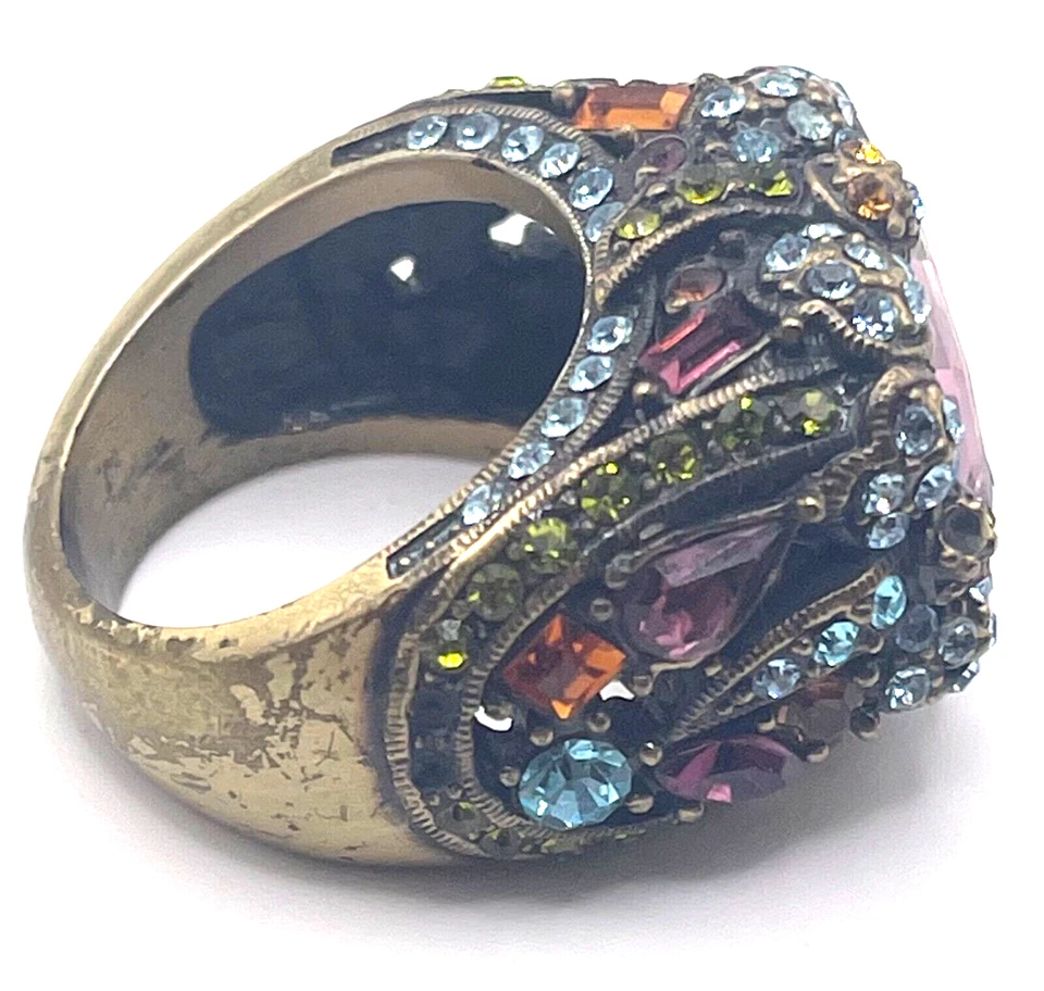 Heidi Daus Chunky Damselfly 多石紫水晶施华洛世奇水晶戒指 尺寸 10 — 第 4/4 张图片