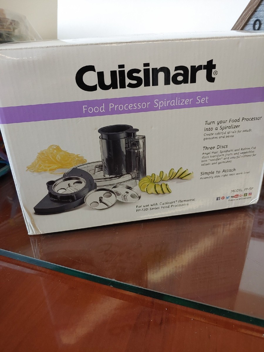 NEW Cuisinart FP-SP Food Processor Spiralizer Accessory Set Angel