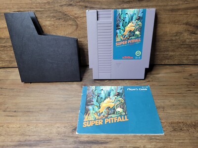 Super Pitfall (Nintendo NES) Authentic Game Cartridge w/Manual & SLEEVE