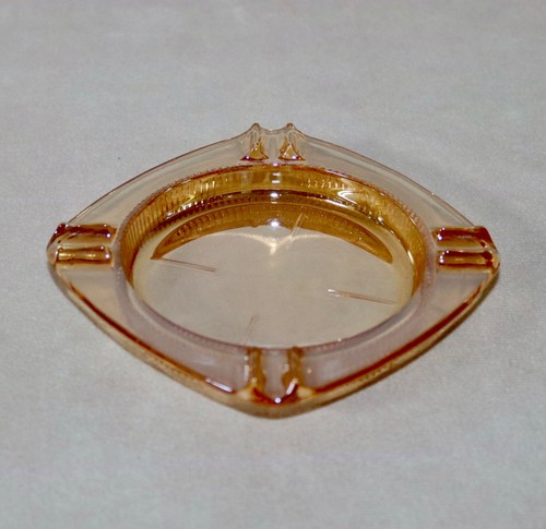 Jeanette Depression Glass ~ Floragold Louisa ~ Square Ashtray MCM - Picture 6 of 19