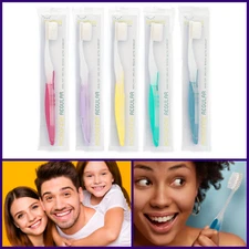 NIMBUS Extra Soft Toothbrushes (Regular Size Head), Periodontist Design Tapered