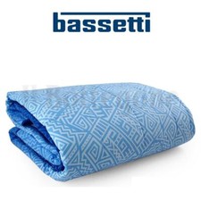 Copriletto trapuntato matrimoniale primaverile trapuntino Bassetti Geo Mat blu
