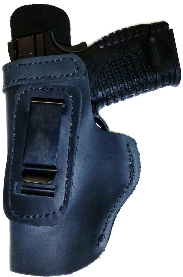 LT BLACK CUSTOM IWB Leather Holster YOUR CHOICE:rh,lh-laser-slide-cant-belt-mag+ - Image 2 of 4