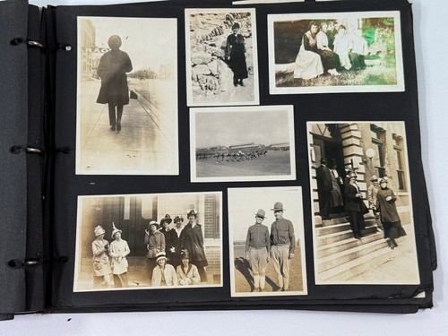 Antique (180+) Photo album WW1 army soldiers trains costumes farm rural Oklahoma - Picture 11 of 13