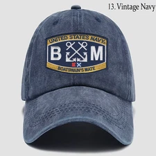 Custom Embroidered Hat BM Boatswain's Mate, Veteran Cap, Trucker Hat, Gift Idea