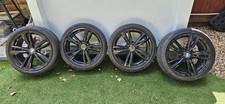 Genuine BMW F30 F31 F32 442M M Sport 19" Gloss Black Alloy Wheels & Tyres 5x120