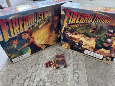 Fireball Island Curse Vul-Kar Spider Springs Treasure Trove Marbles CIB EUC