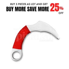 Pack of 5 Fixed Blade Premium Aluminum Karambit Trainer | Safe for Practice