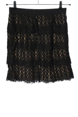 ANN TAYLOR Falda de encaje Mujeres Falda Talla EU 34 negro-blanco puro - Imagen 1 de 4