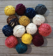 crochet knit yarn bulky misc mixed lot 15pc balls 10.5  total ounce #1002