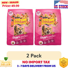 2 pack Purina Friskies Gravy Swirlers Dry Cat Food Flavors of Chicken,22lb Bag