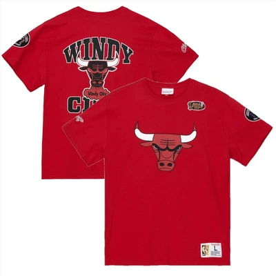 Chicago Bulls Herren T-Shirt NBA Mitchell & Ness Origins Oberteil - Neu