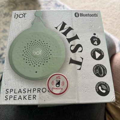ijoy ipx4 splash proof shower speaker, blue, brand new and sealed box