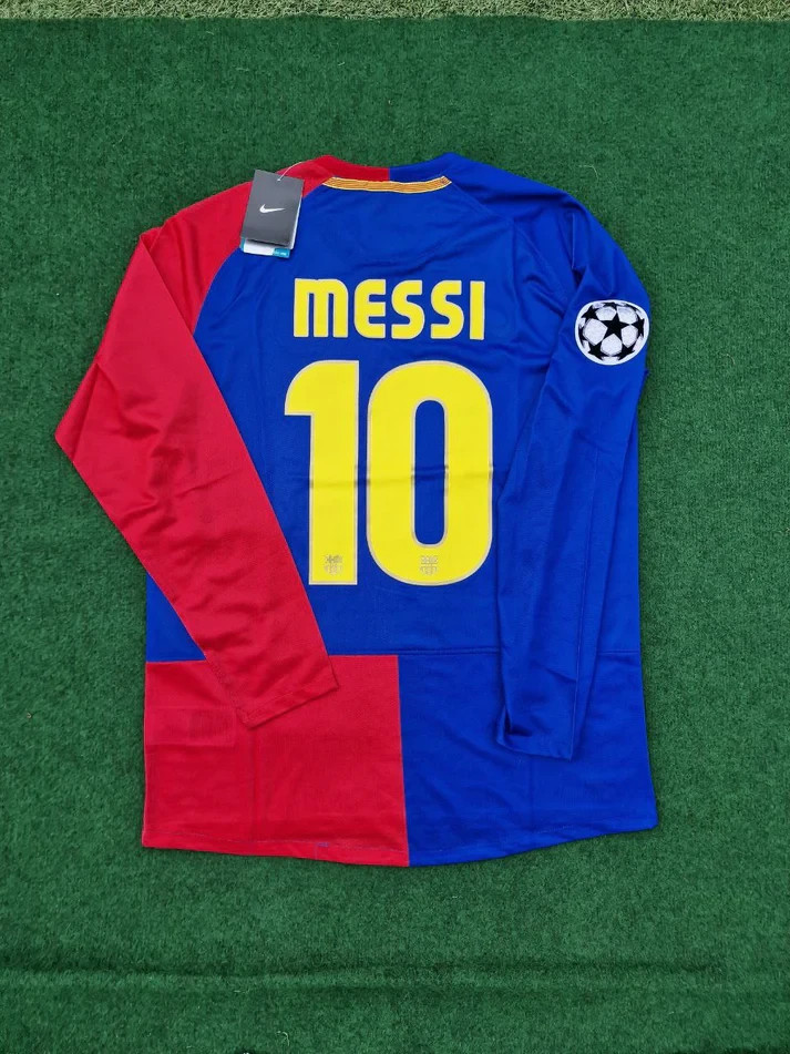 Barcelona 08-09 Messi Champions League Home Long Sleeve | eBay