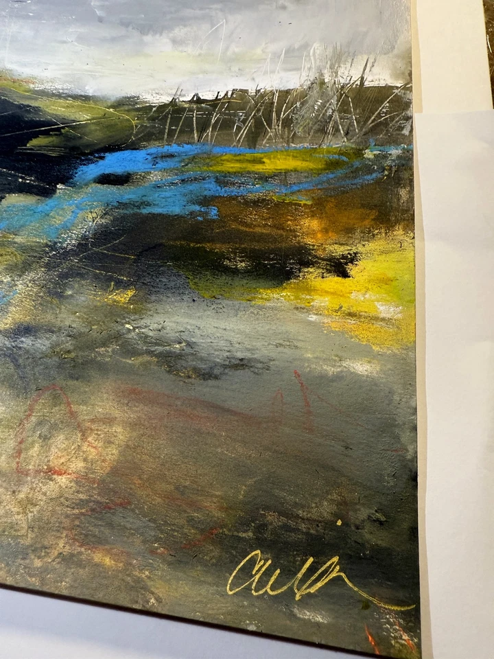 原版风景 3 抽象绘画画廊纸 12x12 签名 — 第 2/4 张图片