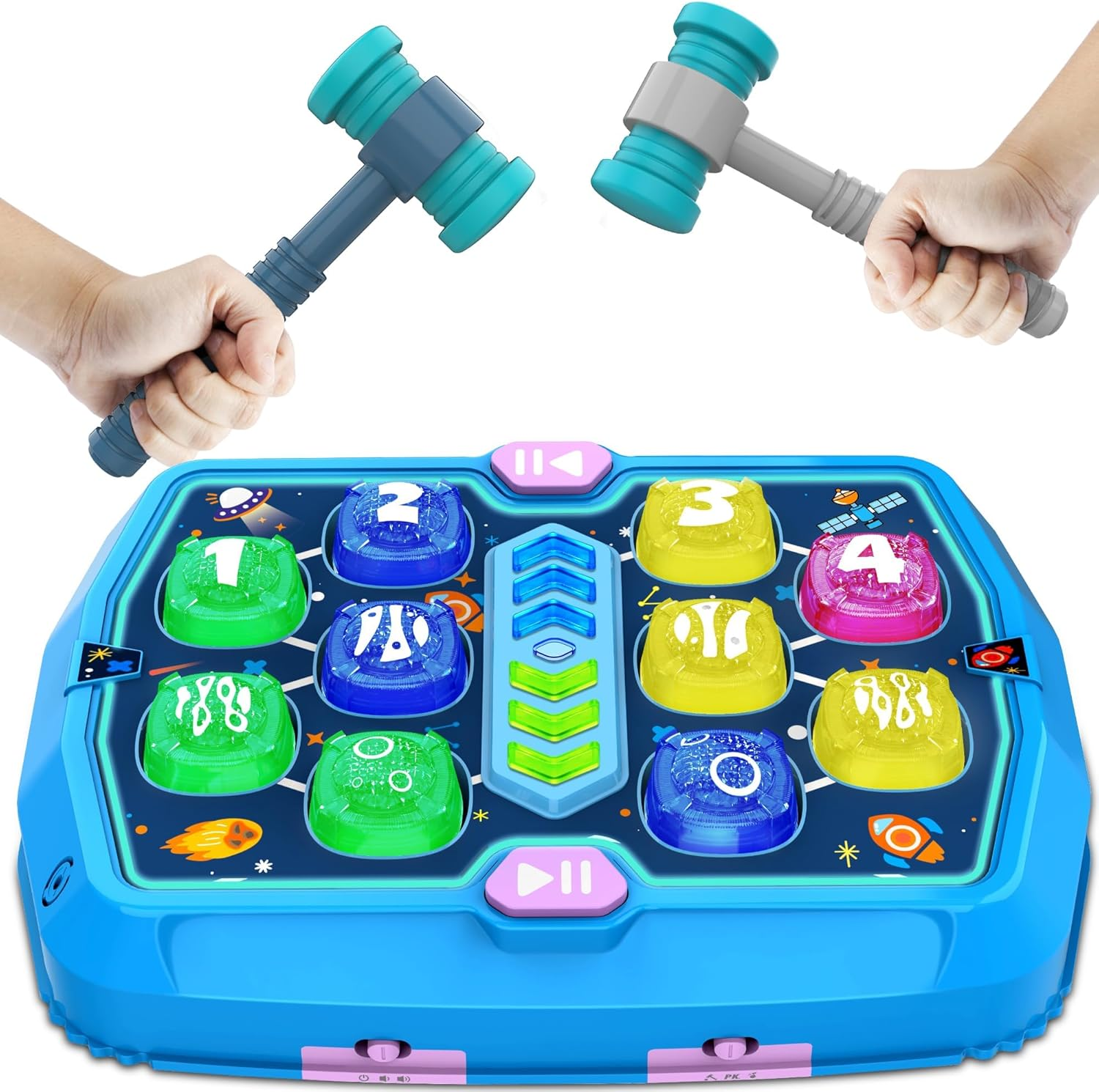 Whack-a-Mole Game Toy for Kids Ages 3-6 - Interactive Fun Hammer Activity