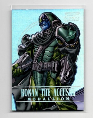 2022 Marvel Fleer Ultra Avengers Platinum Medallion Ronan The Accuser 53/100