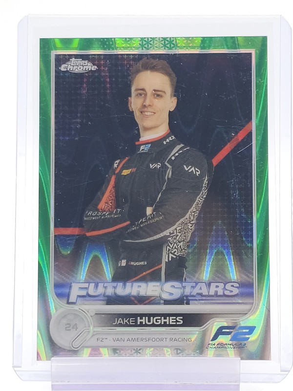 JAKE HUGHES 2022 TOPPS CHROME F2 FUTURE STARS GREEN RAYWAVE /99 #97 Q7183