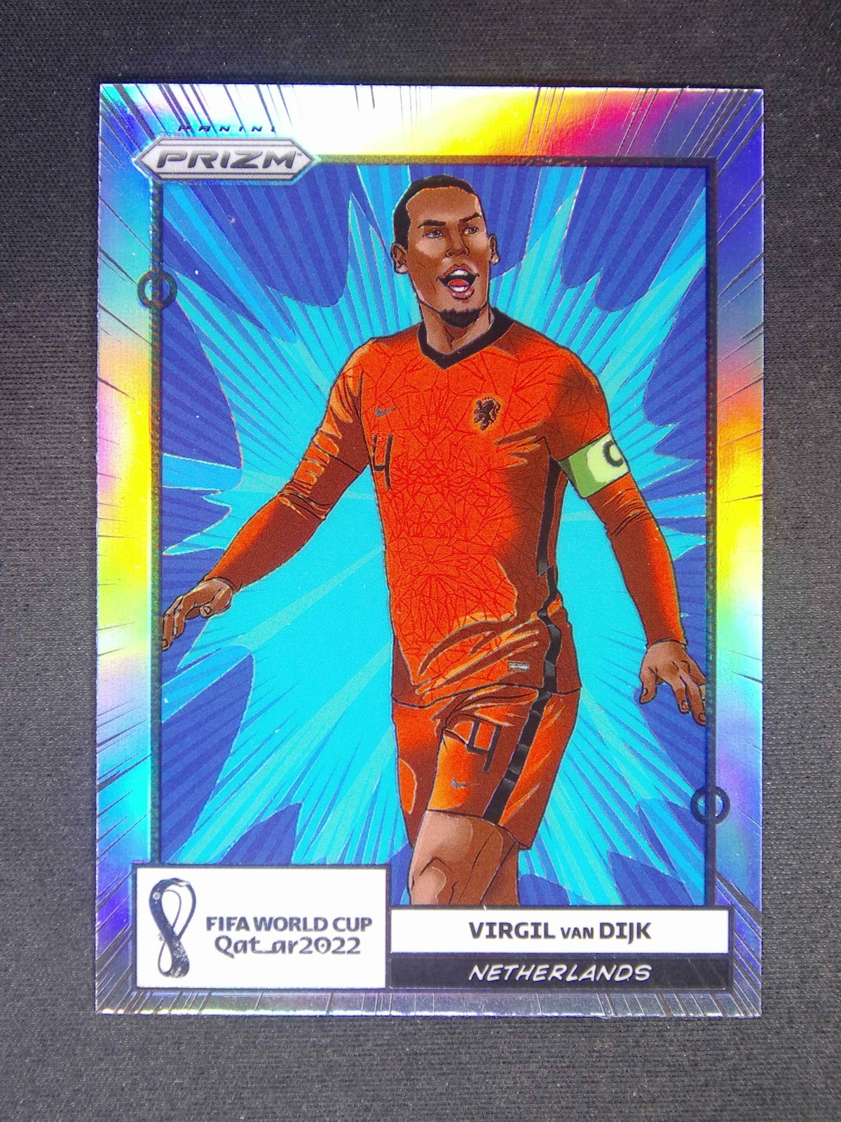 2022 Panini Prizm FIFA World Cup Virgil Van Dijk #14 Manga Case Hit SSP