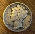 1916 Mercury Dime Fine F 90% Silver 10C Early Date Philadelphia Nice Detail