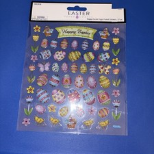 Paper Craft Easter Egg Foil Stickers-57 Pc-New