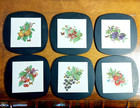 Vintage Napcoware Japan Fruit Tile Placemats MCM Set of 6 in Original Box RARE