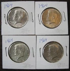 (4) 1964 Kennedy Half Dollars Uncirculated