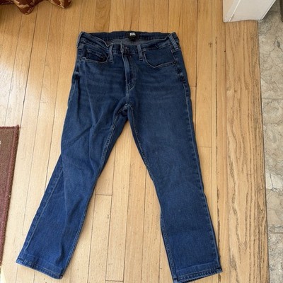 Size 33/ 24Paige  Men s Slim Fit Straight Blue Jeans Stretch Denim Lennox Style