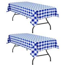 Checkered Rectangle Tablecloth Waterproof, 2 Pack, 60 x 102 inch - Buffalo Pl...