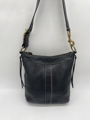 Vintage COACH Bleecker Crossbody Purse 10398 Black Leather Wide