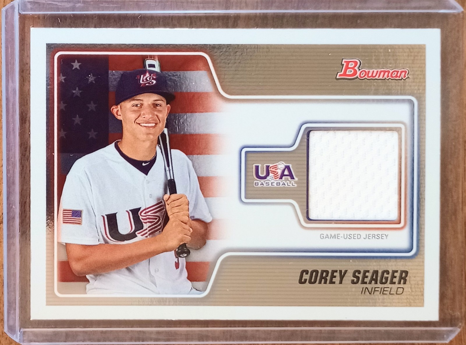 Corey Seager 2010 Bowman Draft USA 16U National Team Jersey Relics /949 #USAR-18