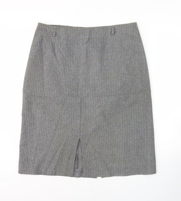 Design Essentials Damen Bleistiftrock grau gestreift