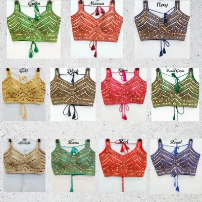 AMBIKA Saree Blouse Readymade Designer Sari Choli Indian Party Wear Bollywood Dress