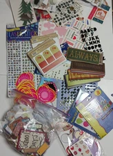 Huge Lot 3 lbs 13 oz. Scrapbooking  Art &Journal Making Supplies Stickers Paper