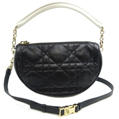 Christian Dior Small Vibe Hobo Bag Black Leather Used From Japan