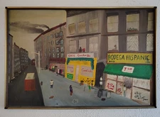  NYC - Spanish Harlem  NYC Cityscape - Signed EH 1976