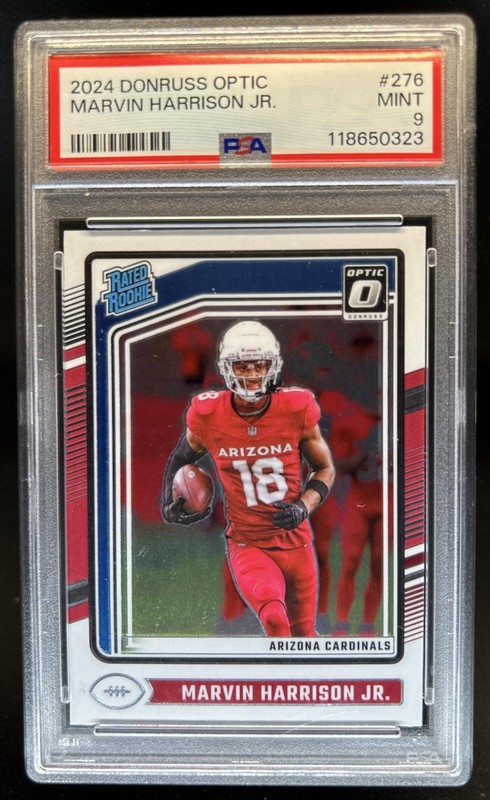 2024 Panini Donruss Optic Marvin Harrison Jr. Rated Rookie #276 Cardinals PSA 9