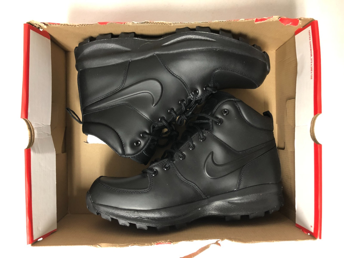 Nike Manoa Leather Triple Black 454350-003 Size 11.5 | eBay