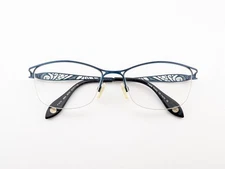 Fysh Eyeglasses, Frames Only, Korea, 3664 M104, 53-17-135, Metal/Plastic, Blue