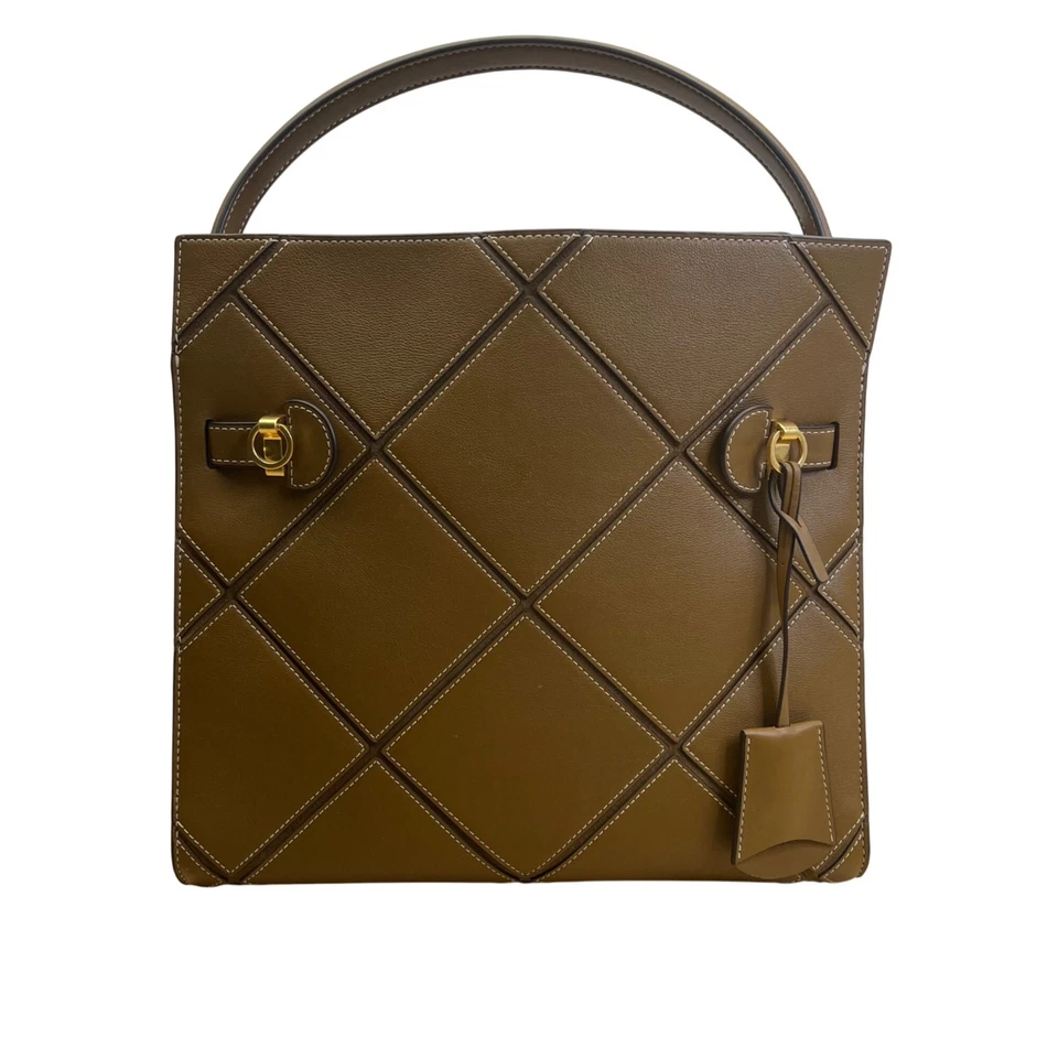 Bolso de hombro Tory Burch para mujer de cuero marrón y gamuza con correa bandolera Foto 3 de 4