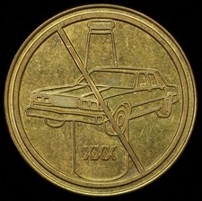 Kero Corporation Alcohol Breath Tester Medal Token Brass 25mm
