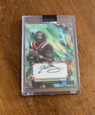Kyron Drones 2024 Wild Card 7 Card Stud Green Rainbow Auto Hokies Baylor /3