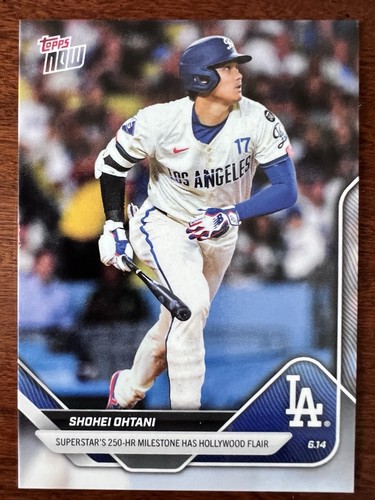 2025 MLB Topps NOW Card 298 Shohei Ohtani 250-HR Milestone LA Dodgers Base Card