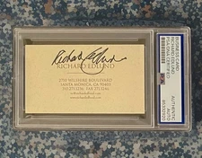 Richard Edlund Star Wars Visual Effects Signed Business Card PSA/DNA Slabbed