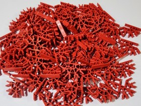 100 K'NEX Rare Red Connectors 4-Position Slotted 3D (Purple Size) KNEX