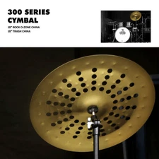 Beatello 18'' Heavy-Duty Special Effect Trash Crash Cymbal With Holes For Drums