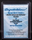 ROKI SASAKI 2025 Topps Chrome Refractor RC Rookie Auto Redemption /499