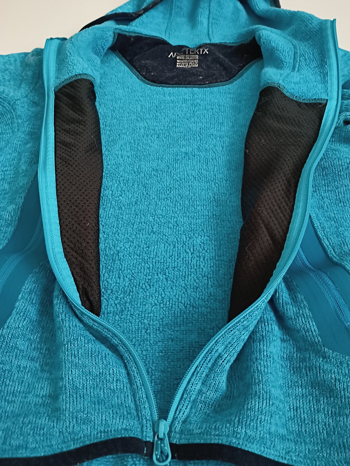 Arc'teryx Polartec Fleece Jacket Womens Small Blue Full Zip Hooded Hiking thumbnail 9