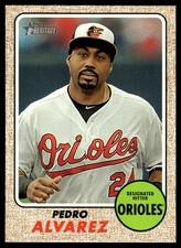 Pedro Alvarez 2017 Topps Heritage #219 Baltimore Orioles 25738 Baseball Card