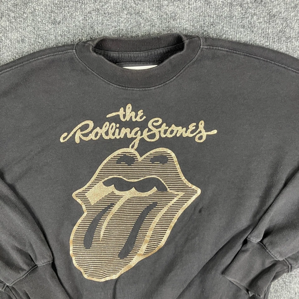 Abercrombie Niños Rolling Stones Sudadera Niños 13/14 Negro Gráfico Pullover Foto 3 de 4